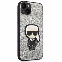 Viedtālruņa apvalks Karl Lagerfeld KLHCP14MGFKPG iPhone 14 Plus 6.7\" sudrabains / sudrabains Glitter Flakes Ikonik