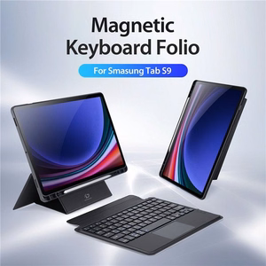 DUX DUCIS apvalks DK salokāms ar bezvadu tastatūru SAMSUNG Tab S9/S9FE/S10FE melns