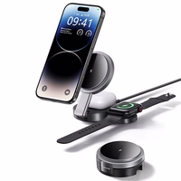 USAMS salokāms bezvadu lādētājs 3in1 15W do telefonu/Apple Watch/słuchawek CD234WXC01 (US-CD234)