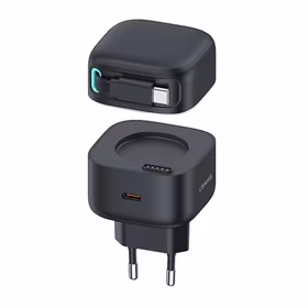 USAMS Tīkla lādētājs 1xUSB-C ar satīšanas USB-C kabeli PD+QC 35W Gan Fast Charging melns XMF Series CC202TC01 (US-CC202)