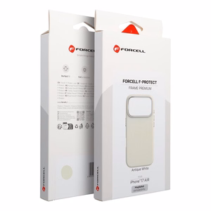 Maciņš priekš IPHONE 17 Air Forcell F-Protect Frame Premium saderīgs ar Magsafe antīki balts