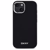 DKNY Vienkāršs logotips magnētiskais iPhone 15 viedtālruņa apvalks - melns