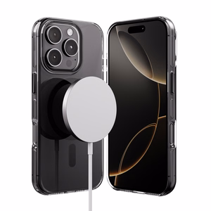 Crong Clear MAG Pro MagSafe vāciņš ierīcei iPhone 16 Pro, melns
