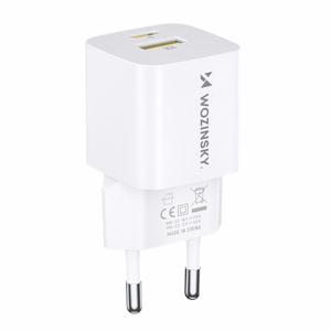 Wozinsky WWCEAC GaN USB-A USB-C 33W сетевое зарядное устройство - белое