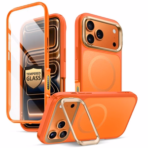 Supcase IBLSN Ares Flip MagSafe maciņš iPhone 17 Pro Max oranžs