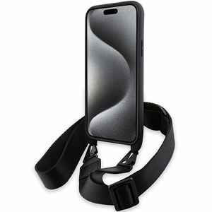 BMW M Edition oglekļa svītra un siksna viedtālruņa apvalks iPhone 15 Plus / 14 Plus - melns