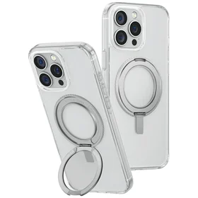 Uniq Swivix 360 rotējošs statīvs viedtālruņa apvalks iPhone 16 Pro Max - caurspīdīgs