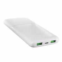 Portatīvais lādētājs Puro DAILY 10 PLUS 10000mAh 2x USBA / 1x USB-C 22.5W - balta