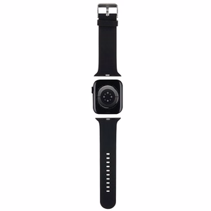 Karl Lagerfeld 3D резиновый ремешок Karl&Choupette Heads Apple Watch 42/44/45/49mm - черный