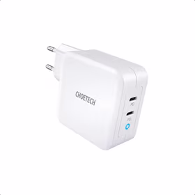 Lādētājs CHOETECH GaN 2xUSB Type-C: 100W, PD