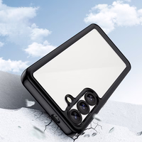 Kosmosa apvalks ar gēla rāmi Samsung Galaxy S25 - melns