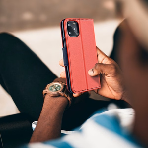 FANCY Viedtālruņa apvalks IPHONE 17 Pro sarkans / zils