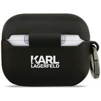 Karl Lagerfeld Silicone Karl & Chaupette Head 3D macins AirPods Pro 3 - melns
