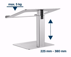 Gembird NBS-D1-02 klēpjdatora statīvs sudrabs 39.6 cm (15.6")