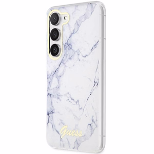 Guess GUHCS23MPCUMAH S23+ S916 balts/balts cietais apvalks Marble