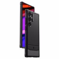 Spigen Rugged Armor viedtālruņa apvalks Samsung Galaxy S24 Ultra - matēts melns