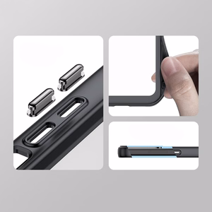 iPhone 15 Pro Max Outer Space Reinforced Case with Flexible Frame - Black