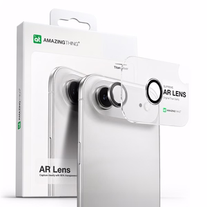 AmazingThing Lens стекло для iPhone 17 Air с серебряной алюминиевой рамкой