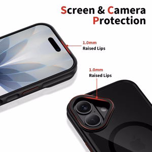 Tech-Protect MagHybrid MagSafe maciņš iPhone 17 melns un sarkans