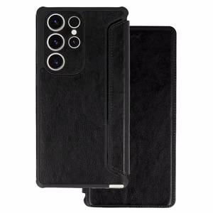 Viedtālruņa apvalks Razor Leather Book Case melns