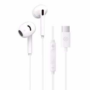 Blavec BHS-02 USB-C austiņas bez silikona uzgaļiem, ar mikrofonu un DAC (BHS02-W), baltas