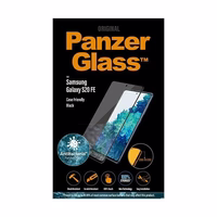 PanzerGlass E2E Microfracture antibakteriālais stikls Samsung Galaxy S20 FE - ar melnu rāmi