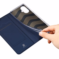 Dux Ducis Skin Pro viedtālruņa apvalks Realme 10 Pro ar atveramu vāciņu, maku ar kartēm un statīvu - zilais