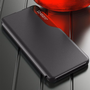 Viedtālruņa apvalks Xiaomi Redmi Note 11 Pro+ 5G (China) / 11 Pro 5G (China) / Mi11i HyperCharge / Poco X4 NFC 5G no ekoloģiskās odas ar atveramu vāciņu un statīvu - sarkans