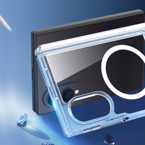 Ar MagSafe saderīgs DUX DUCIS CLIN MAG maciņš SAMSUNG Z Fold 8 Wide, caurspīdīgs