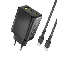 Dudao A29C 65W GaN sienas lādētājs + USB-C kabelis - melns