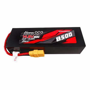 Gens ace G-Tech 8500 mAh 14,8 V 60C 4S1P Lipo akumulatoru komplekts ar korpusu no PC materiāla un XT90 savienotāju