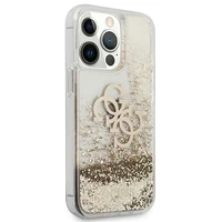 Guess 4G Big Liquid Glitter viedtālruņa apvalks iPhone 13 Pro Max 6.7" - zelta