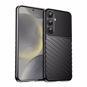 Pērkona apvalks Samsung Galaxy S25+ silikona bruņu vāks - melns