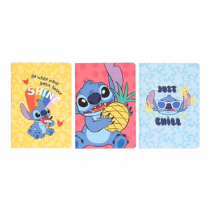 Disney Stitch Tropical A5 piezīmju grāmatu komplekts, 3 gab.