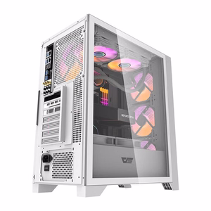 Darkflash DRX70 MESH datora korpuss (balts) + 4 RGB ventilatori