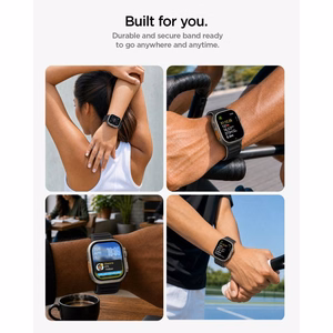 Spigen Athlex Air M siksniņa Apple Watch 44 / 45 / 46 / 49 mm, melna un pelēka