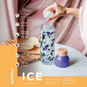 Quokka Ice Ecozen ūdens pudele, 570 ml, Ziedi