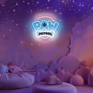 Piekarināms Paw Patrol LED neona gaismeklis uz organiskā stikla – logotips OW-130146