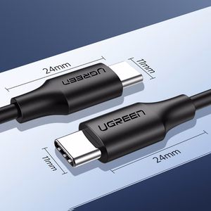 Ugreen US286 USB-C - USB-C PD QC 3A 480Mb/s 2m kabelis - melns