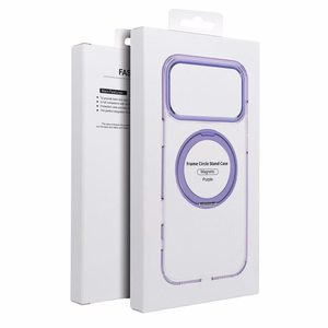 Case for Samsung A37 Frame Circle Stand compatible with MagSafe purple