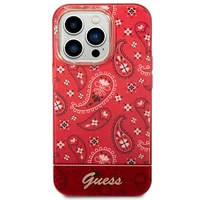 Guess GUHCP14LHGBNHR iPhone 14 Pro 6.1" sarkans/sarkans cietais apvalks Bandana Paisley