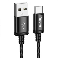 Kabelis USB-A uz USB-C Hoco 3A 3 m X91 melns