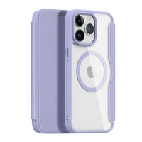 iPhone 15 Pro Magnētiskais MagSafe Atveramais apvalks Dux Ducis Skin X Pro - violets