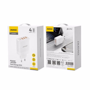 Dudao A5HEU tīkla lādētājs 3x USB-A 1x USB-C PD20W - balts