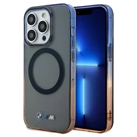 BMW Gradient Bumper Magnētiskais viedtālruņa apvalks iPhone 15 Pro Max - pelēks