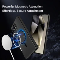 Rock Guard Touch Matte Series Magnētiskais viedtālruņa apvalks Samsung Galaxy S25 pelēks