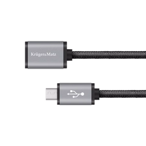 Kruger&Matz USB ligzdas–micro-USB spraudņa kabelis, 0,2 m