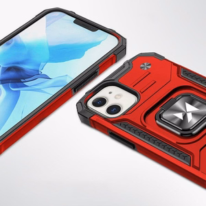 Wozinsky Ring Armor viedtālruņa apvalks iPhone 14 bruņots apvalks ar magnētisko turētāju sarkans