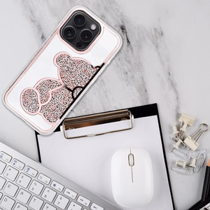 TEDDY BEAR viedtālruņa apvalks IPHONE 14 rozā