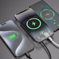 Portatīvais lādētājs Dudao K14S+ 10000mAh 20W USB-A / USB-C / Magnētiskais ar statīvu - melna